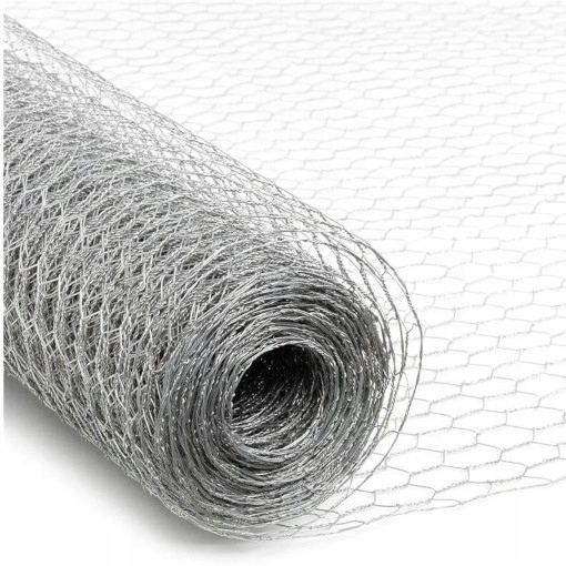 Siatka hodowlana heksagonalna ocynk. 1.0m/25m oczko 19.0mm drut 0.80mm