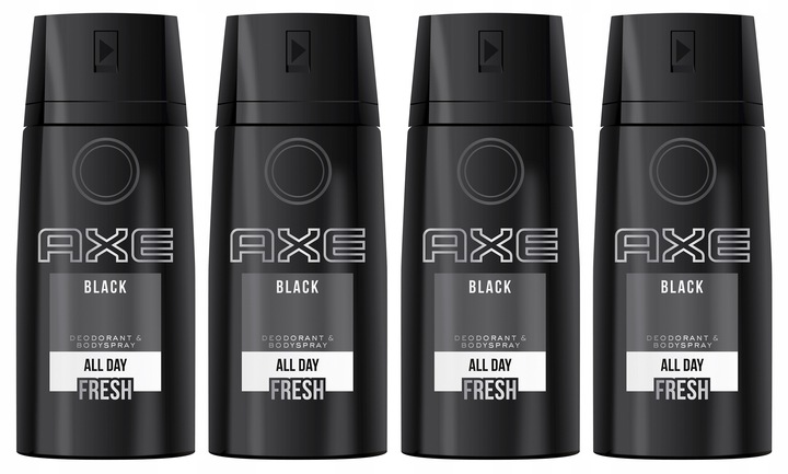 AXE Black dezodorant dla mężczyzn 4x150 ml DEO