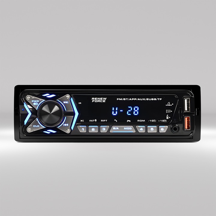 Radio Samochodowe Bluetooth 1-DIN USB AUX MP3 LCD Mikrofon Pilot Zestaw
