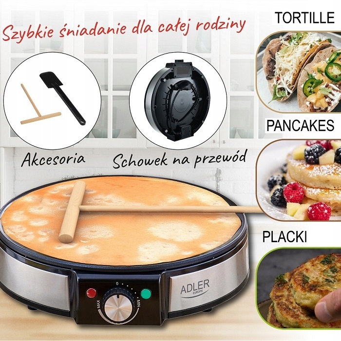ELEKTRYCZNA PATELNIA DO NALEŚNIKÓW PLACKÓW AD3058