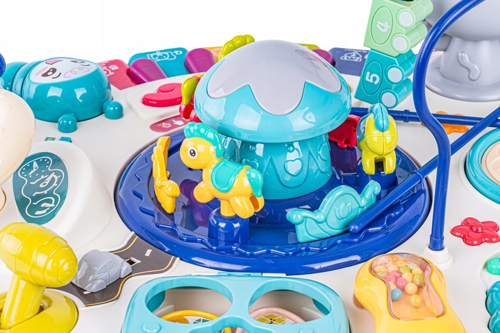 Edukacyjny Stolik Interaktywny Organki Cymbałki Melodie Zwierzątka Mikrofon