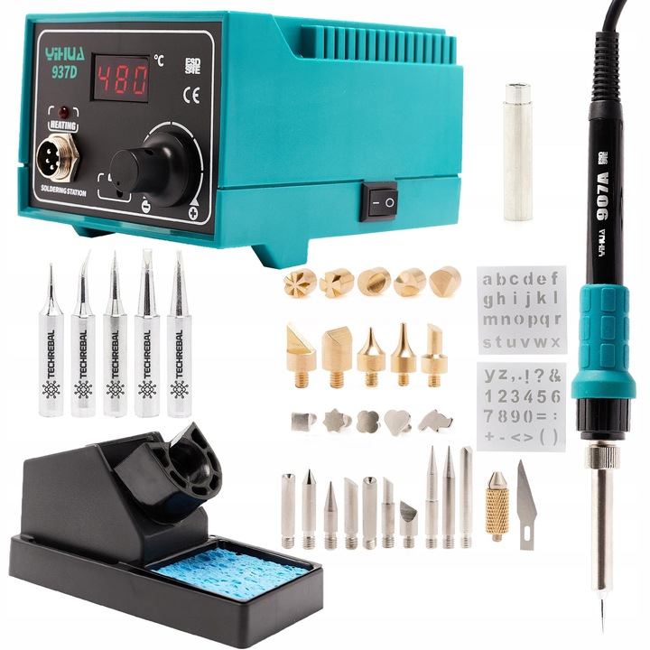 PIROGRAF LUTOWNICA WYPALARKA DO DREWNA YIHUA 937D GROTY 900M AKCESORIA 28W1