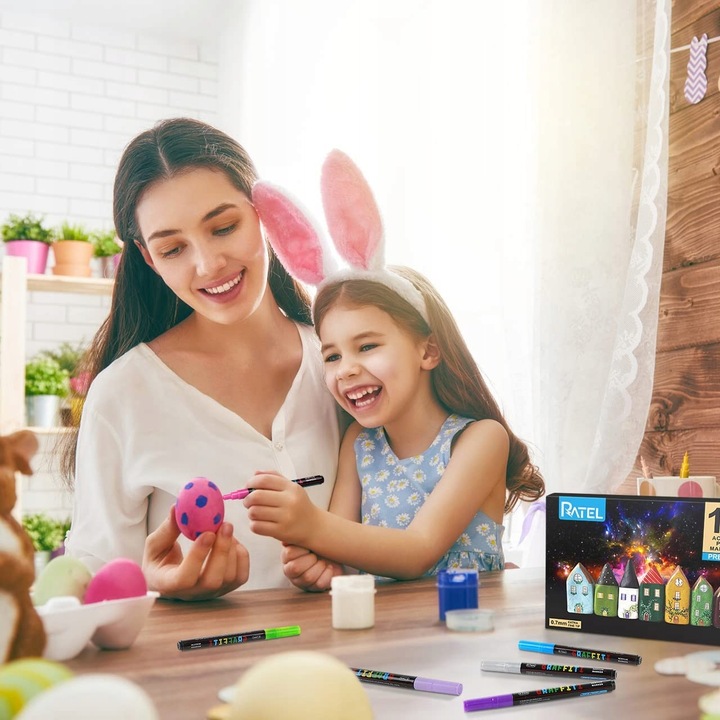 Pisaki do malowania ceramiki 12 kolorów RATEL