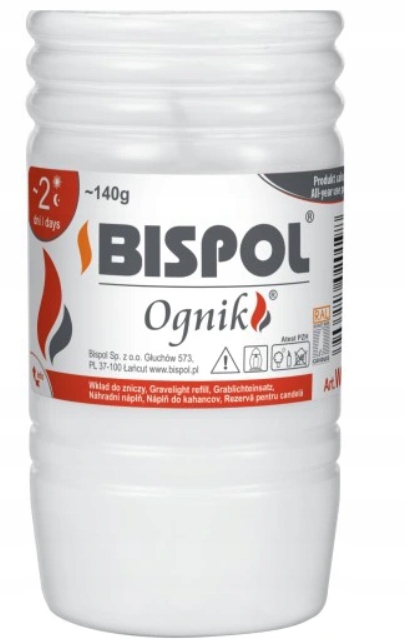 Wkłady do zniczy zalewane BISPOL WP2 48h 24szt