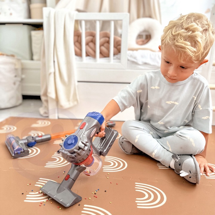 DUŻY INTERAKTYWNY ODKURZACZ PIONOWY DLA DZIECI FUNKCJA SSANIA DŹWIĘK 3W1