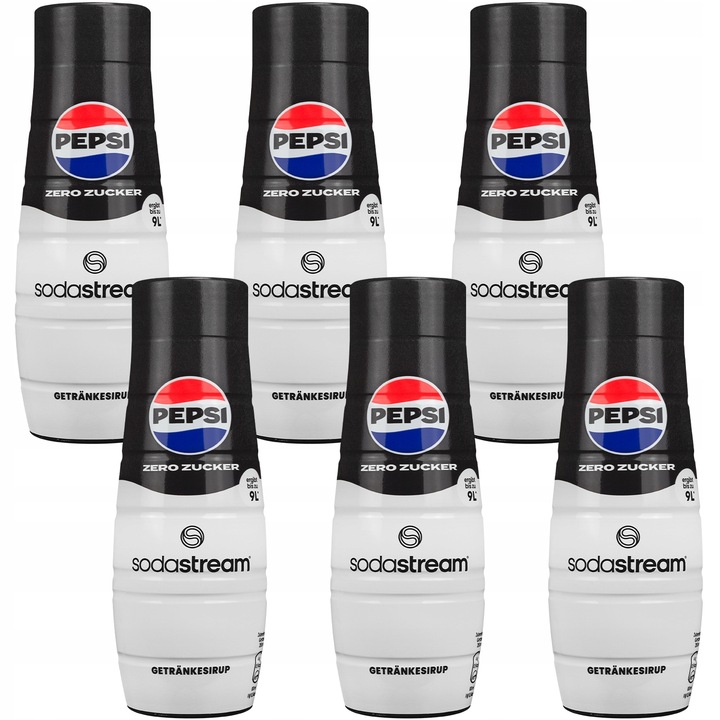 6X SYROP DO SODA STREAM PEPSI MAX BEZ CUKRU 440 ML KONCENTRATY DO SATURATOR