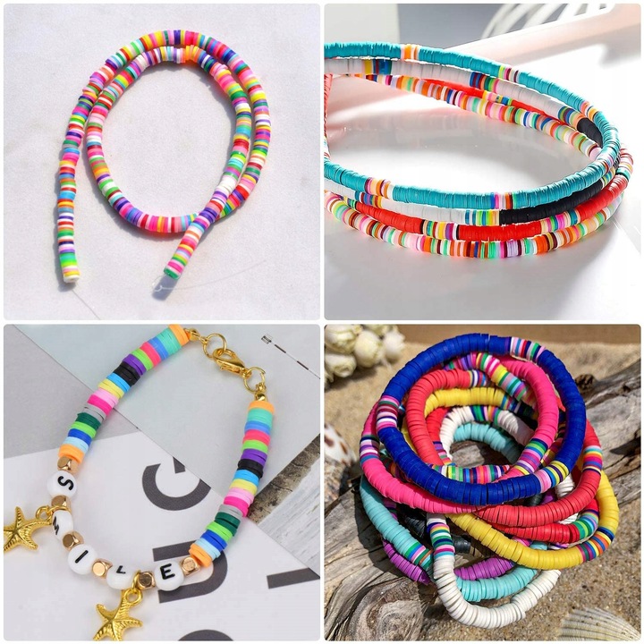 OGROMNY Zestaw do Robienia Biżuterii Bransoletek Literki Buźki Charmsy XXL