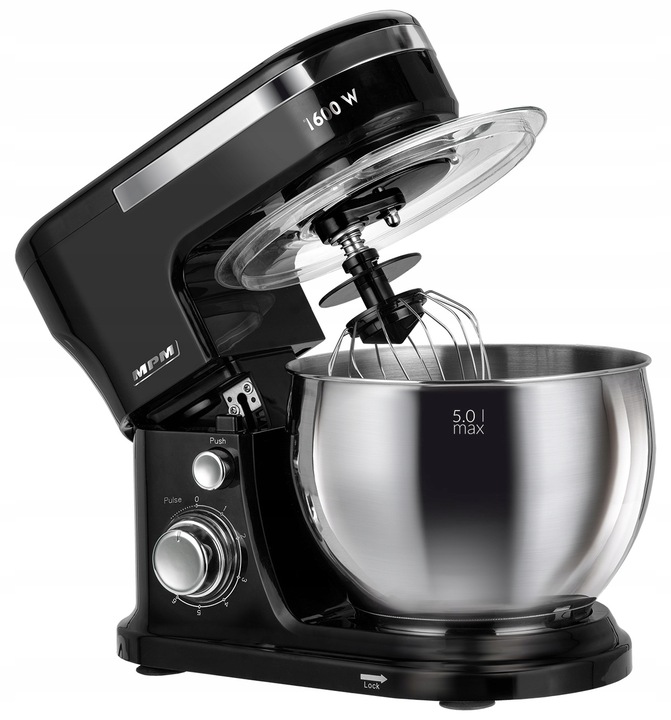Robot kuchenny planetarny wielofunkcyjny 2 misy zestaw czarny MPM MRK-21