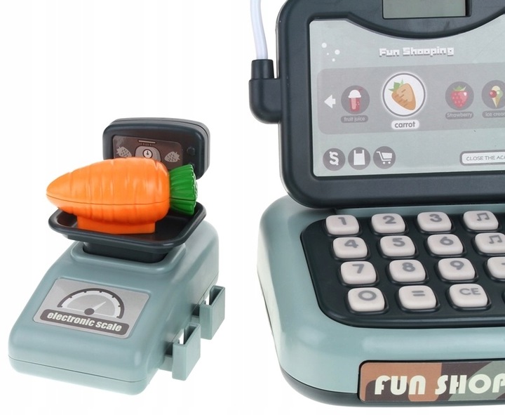 Kasa Fiskalna Interaktywna Sklepowa Edukacyjna Kalkulator Skaner Waga Karta