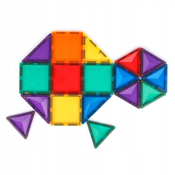 KLOCKI MAGNETYCZNE DUŻE konstrukcyjne Magtiles 32