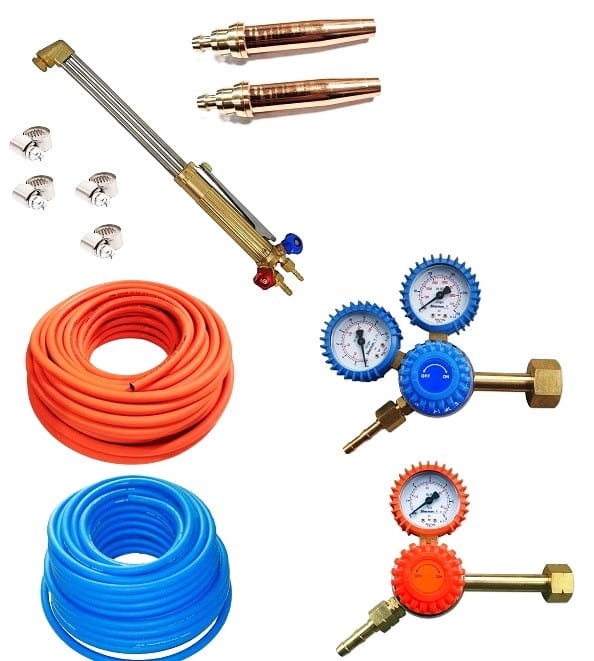Palnik do cięcia Propan Tlen Zestaw Palnik+Dysze+Wąż+Reduktory SHERMAN
