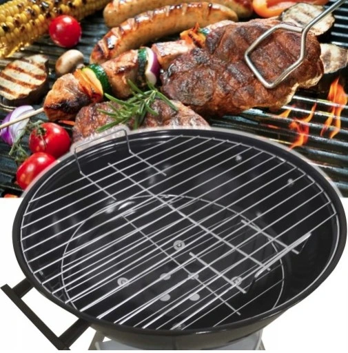 Grill BBQ Ogrodowy węglowy na brykiet zamykana pokrywa półka