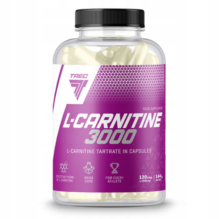 TREC NUTRITION L-CARNITINE 3000 - WIELOZADANIOWE KAPSUŁKI, REDUKCJA TKANKI