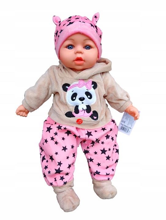 LALKA BOBAS 45CM MÓWI I ŚPIEWA PO POLSKU+SMOCZEK+BUTELKA, INTERAKTYWNA, BAB