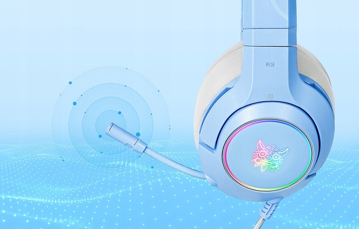 ONIKUMA GAMINGOWE SŁUCHAWKI PRZEWODOWE NAUSZNE K9 Z KOCIMI USZAMI 2,2M