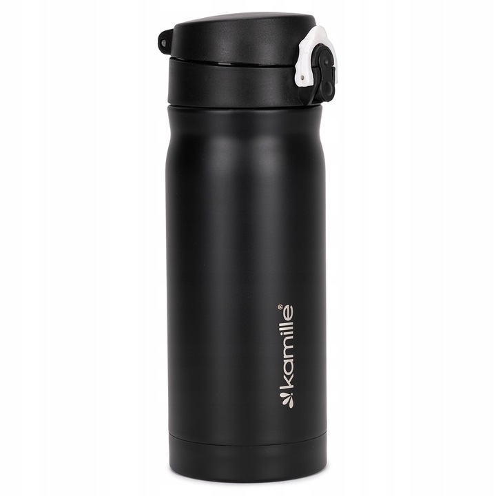 KUBEK TERMICZNY TERMOS STALOWY 100% SZCZELNY pojemny bidon 360 ml KAMILLE