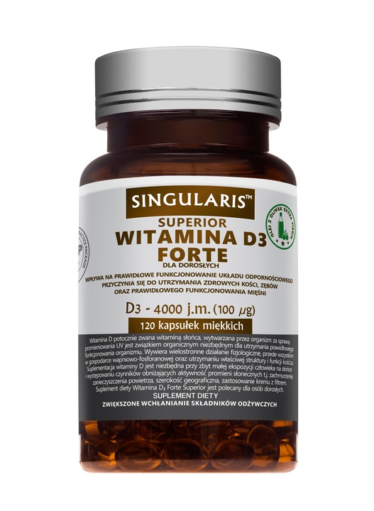 Witamina D3 Forte 4000 IU 120 kapsułek Singularis