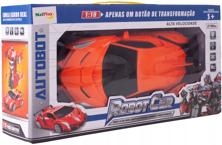 AUTO ROBOT TRANSFORMUJĄCY SAMOCHÓD NA PILOTA ZDALNIE STEROWANY DLA CHŁOPCA