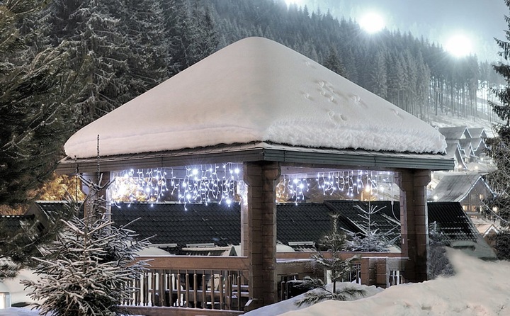 Kurtyna świąteczna 500LED 17,5m SOPLE BIAŁA ZIMNA + FLASH