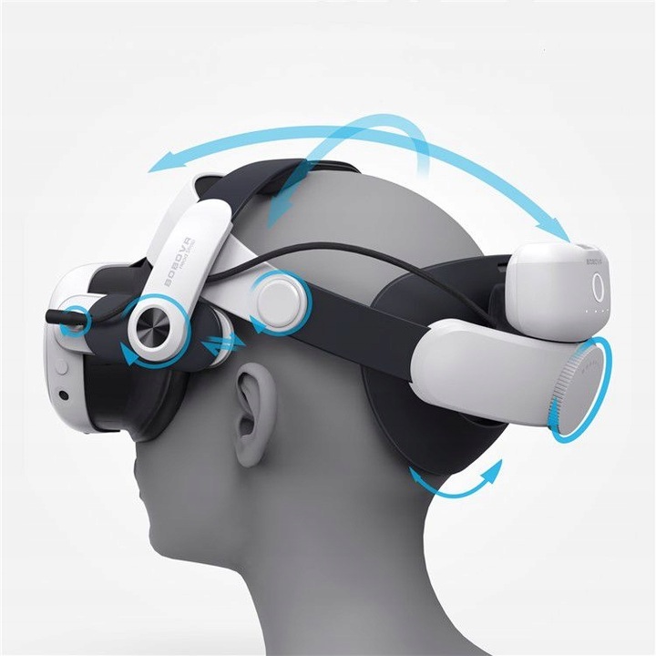 Pasek BOBOVR M3 PRO z pojemnym akumulatorem do gogli Meta Quest 3 VR