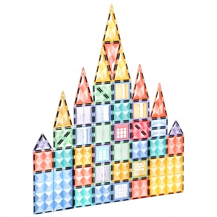 Klocki magnetyczne dla dzieci duże edukacyjne zestaw konstrukcyjny 100 el