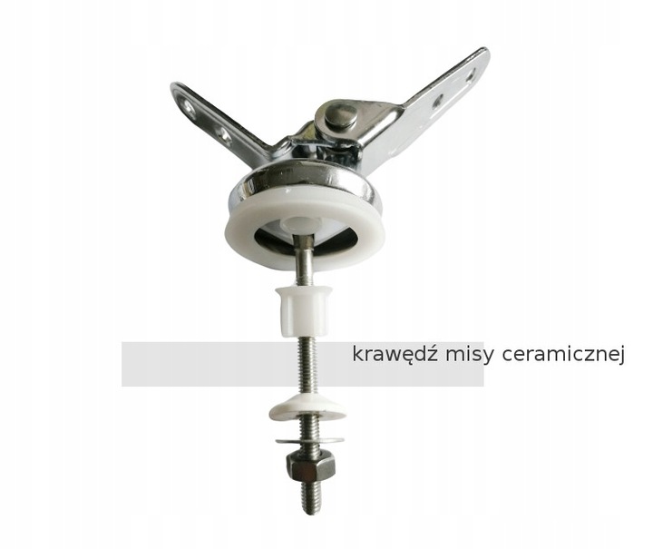 Zawiasy uchwyty TYP V metalowe do DESKI sedesowej drewnianej MDF mocowania