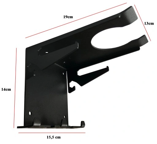 Wieszak uchwyt na kosę kosiarkę spalinową GRUBY MOCNY z haczykami otworami