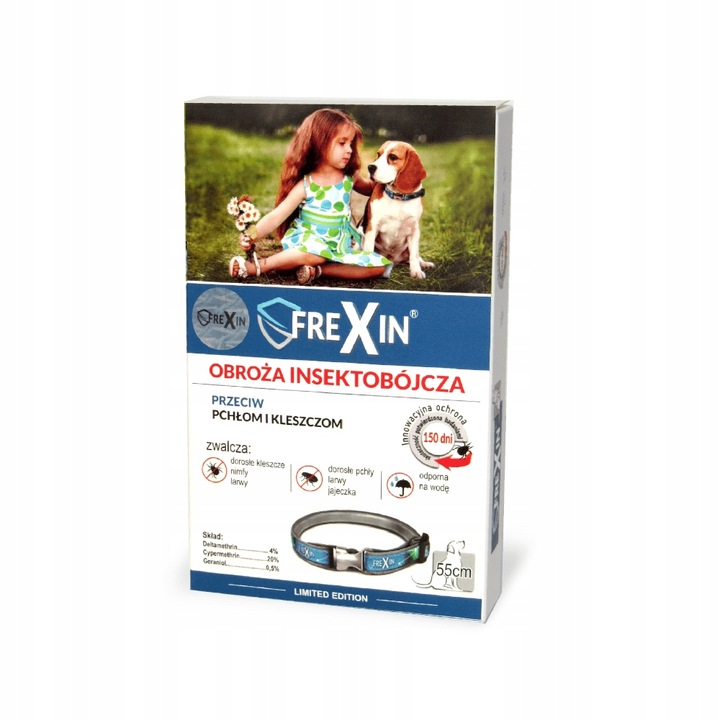Obroża na pasożyty FREXIN dla Psów - 55 cm