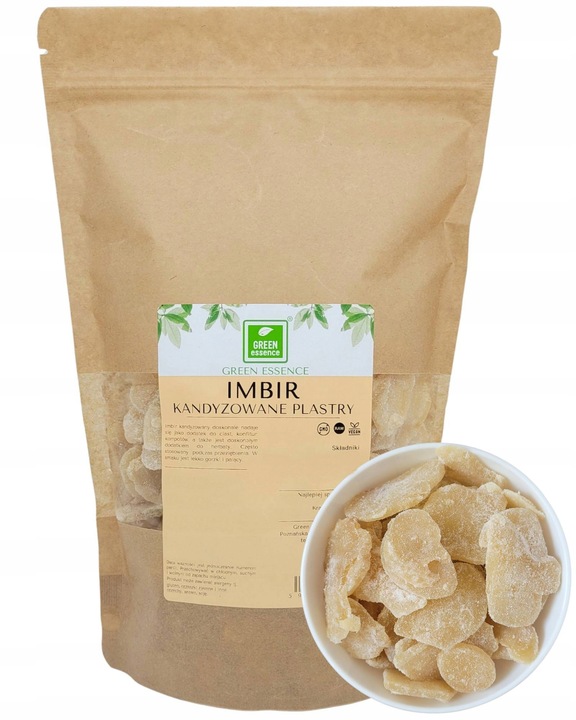 Imbir kandyzowany płatek 1kg płatki w cukrze ginger do herbaty