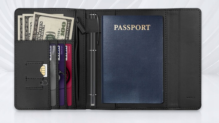 Lokalizator GPS MILI portfel podróżny z lokalizatorem MiTag APPLE IOS