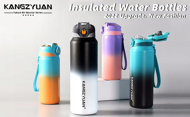 Kubek termiczny Termos Bidon na napoje kawę Sportowy izolowany z ustnikiem