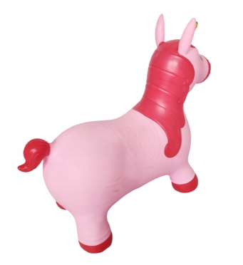 Skoczek gumowy dla dzieci JEDNOROŻEC 60 cm różowy