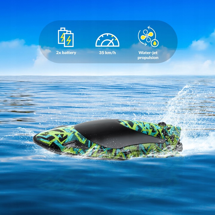 ŁÓDKA ZDALNIE STEROWANA MOTORÓWKA RC 35KM/H PILOT WYŚCIGOWA NA PREZENT