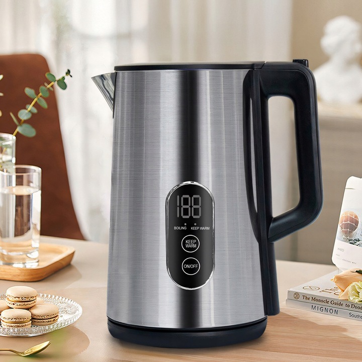 CZAJNIK ELEKTRYCZNY BEZPRZEWODOWY DOTYKOWY 1800W REGULACJA TEMPERATURY 1,8L