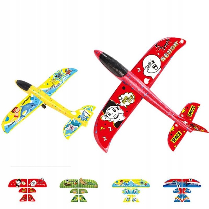 Samolot Styropianowy Wyrzutnia Duzy 35x32cm - Idealny prezent dla dzieci