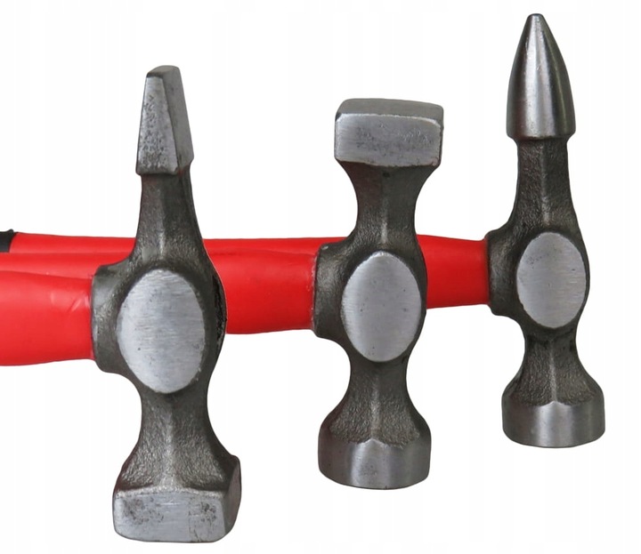 MŁOTEK BLACHARSKI ZESTAW MŁOTKÓW blacharskich FIBERGLASS 7el kowadła