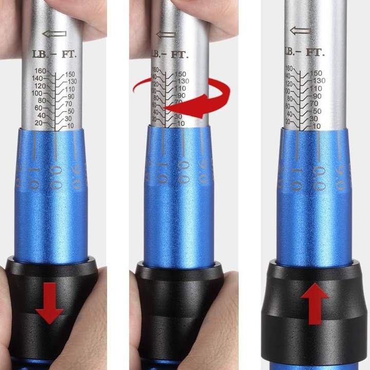 MOCNY Klucz Dynamometryczny z Blokadą Skala 1-2" 10-60nm Etui WYSOKA JAKOŚĆ
