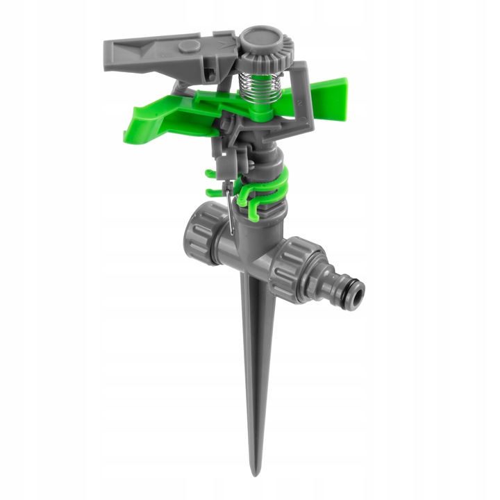 MOCNY ZRASZACZ PULSACYJNY OGRODOWY WBIJANY OBROTOWY DO TRAWY 360° JAKOŚĆ