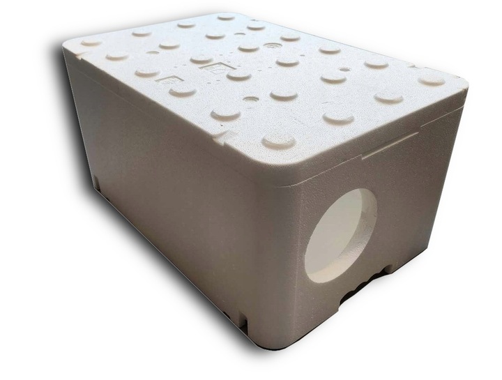 Duży Domek wiosenny budka dla kota styropianowy Box 60x40x30cm KB