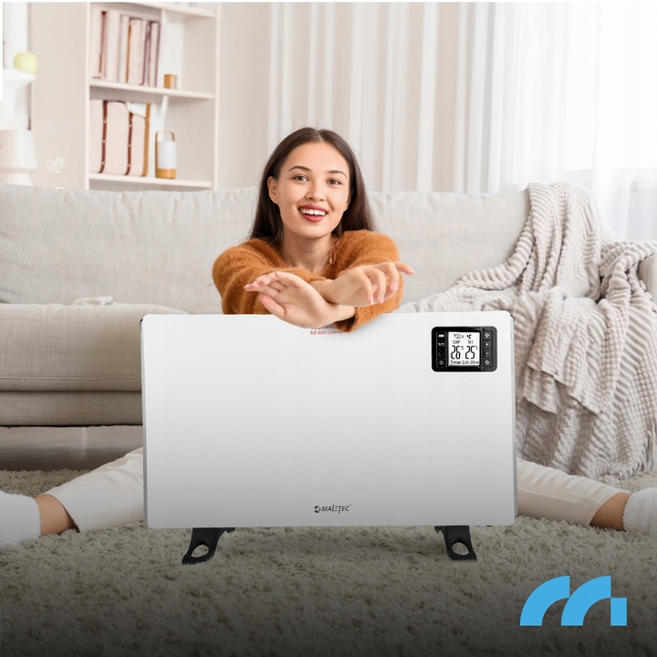 GRZEJNIK ELEKTRYCZNY KONWEKTOROWY TIMER TERMOSTAT PILOT MOCNY 2000W TURBO