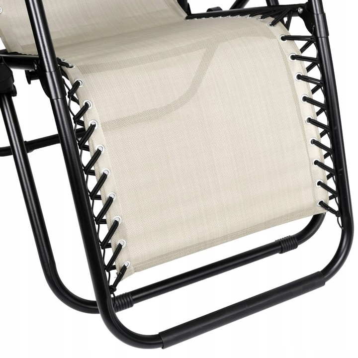 LEŻAK OGRODOWY JASNY BEŻOWY ORION FUNKCJA ZERO GRAVITY