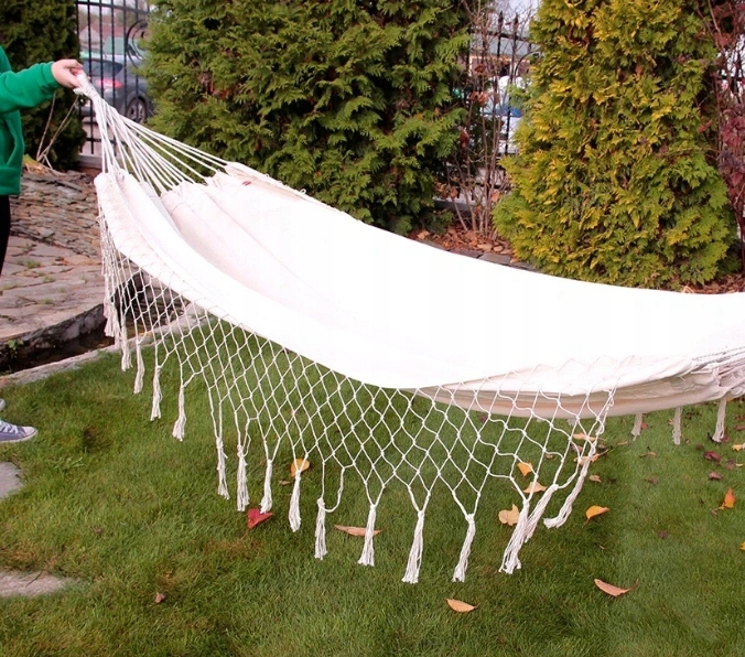 Hamak Ogrodowy Brazylijski Boho Huśtawka 200x100cm