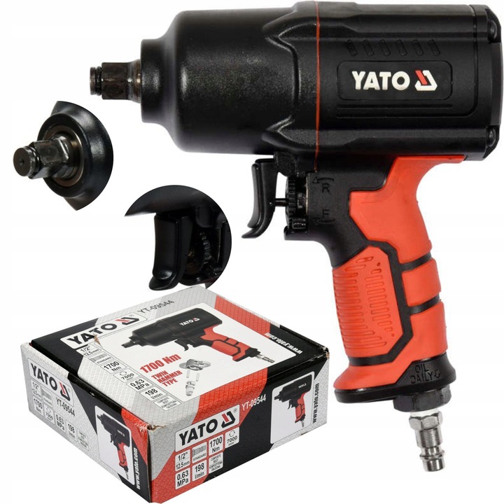 YATO KLUCZ PNEUMATYCZNY UDAROWY DO KÓŁ 1/2 1700Nm KOMPOZYTOWY YT-09544
