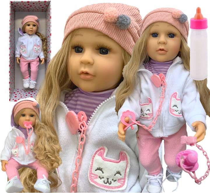 DUŻA LALKA JAK ŻYWA mówi i śpiewa INTERAKTYWNA ANATOMICZNA+GRATIS