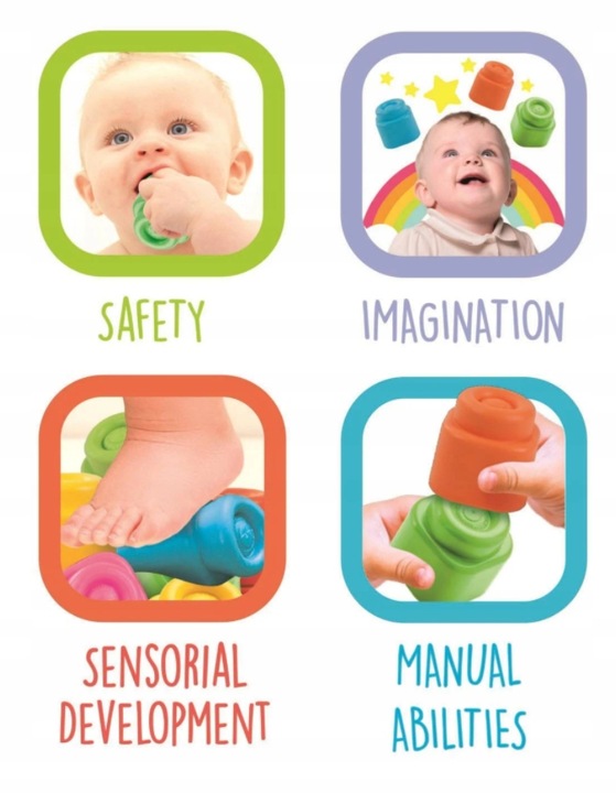 CLEMMY KOSZYK SENSORYCZNY z miękkimi klockami Clementoni