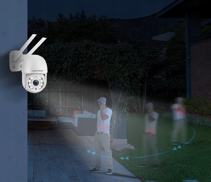 Kamera Zewnętrzna Obrotowa IP WiFi 2MP Full HD ZOOM 2MPx 1920 x 1080P BIAŁA