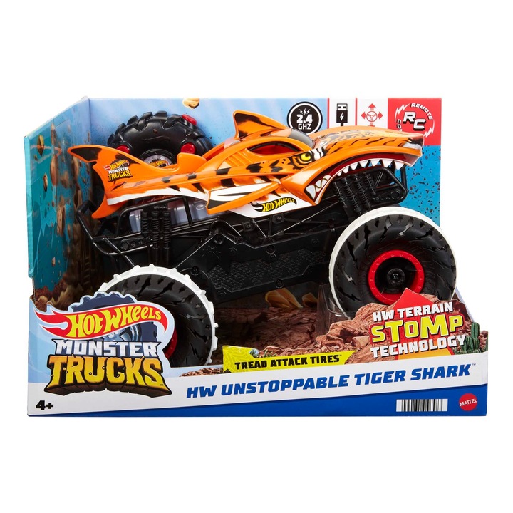 Samochód zdalnie sterowany Hot Wheels Monster Trucks HGV87 Mattel