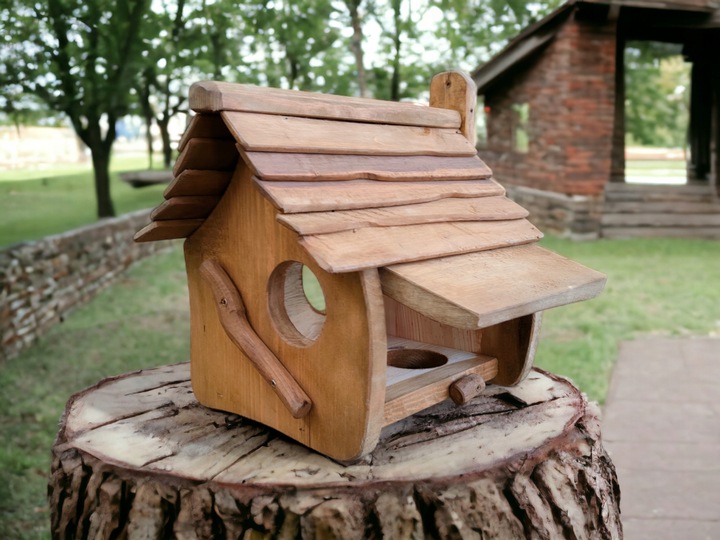 Domek dla WIEWIÓREK - brązowy rustkalny rzemieślniczy, doskonały na prezent