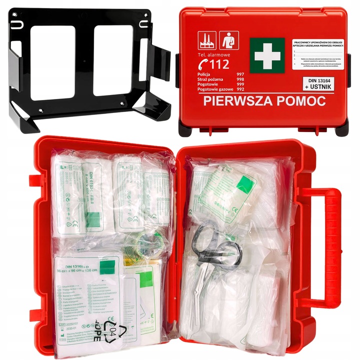 APTECZKA PIERWSZEJ POMOCY DIN 13164 NORMA EUROPA USTNIK WYPOSAŻONA BHP