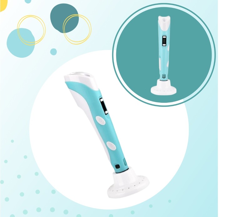 DŁUGOPIS 3D DRUKARKA 3D PEN dla dzieci + 310m WKŁADY MATA SZABLONY ZESTAW